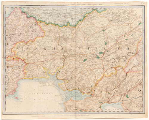 antique map of England, Wales and Scotland Railways and Stations Cruchley 1862